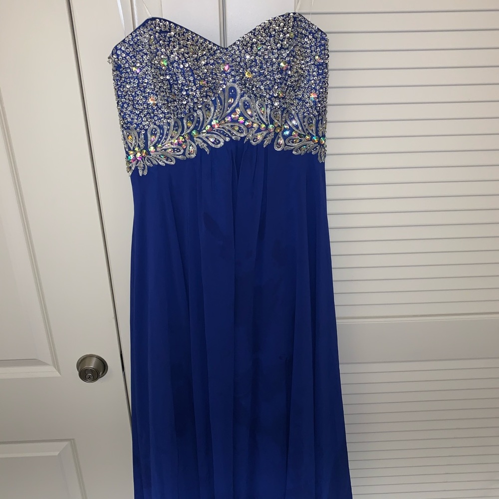 Stunning beaded strapless gown